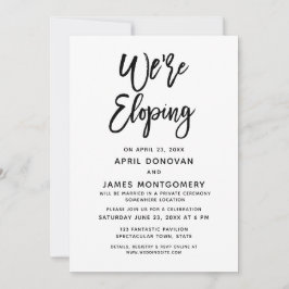 We Gaan Stiekem Trouwen Borstel Typografie Trouw U Kaart