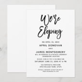 We Gaan Stiekem Trouwen Borstel Typografie Trouw U Kaart (Voorkant / Achterkant)