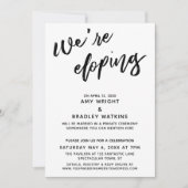 We Gaan Stiekem Trouwen Eenvoudige Moderne Handges Kaart (Voorkant)