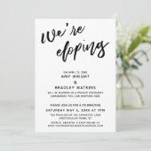 We Gaan Stiekem Trouwen Eenvoudige Moderne Handges Kaart (Staand voorkant)