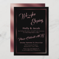 We Gaan Stiekem Trouwen Roze Goud Over Zwarte Uitn