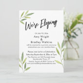 We Gaan Stiekem Trouwen Typografie, Groene Waterve Kaart (Staand voorkant)