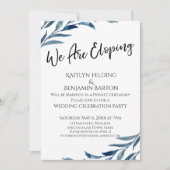 We Gaan Stiekem Weg Blauw Geverfde Bladeren Ontvan Kaart (Voorkant)