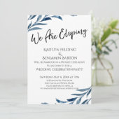 We Gaan Stiekem Weg Blauw Geverfde Bladeren Ontvan Kaart (Staand voorkant)