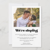 We gaan stijlvolle retro bruiloft aankondiging (Voorkant)