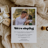 We gaan stijlvolle retro bruiloft aankondiging