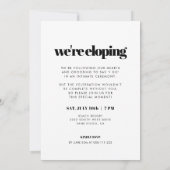 We Gaan Stilletjes Trouwen Eenvoudig Chic & Elegan Kaart (Achterkant)