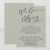 We Gaan Stilletjes Trouwen, Eenvoudige Elegante Sa Kaart (Voorkant / Achterkant)