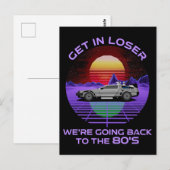 We gaan terug naar de 80's grappige. briefkaart (Voorkant / Achterkant)