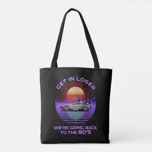 We gaan terug naar de 80's grappige. tote bag (Achterkant)