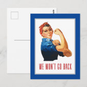 We gaan terug naar Rosie Riveter Briefkaart (Voorkant / Achterkant)