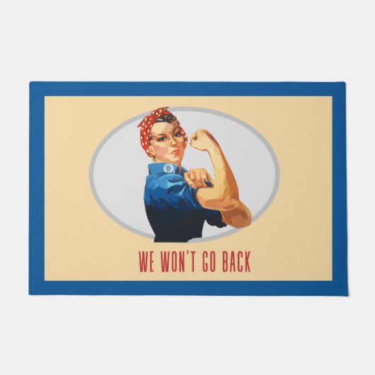 We gaan terug naar Rosie Riveter Deurmat (Voorkant)
