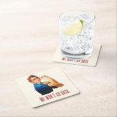 We gaan terug naar Rosie Riveter Kartonnen Onderzetters (Insitu)