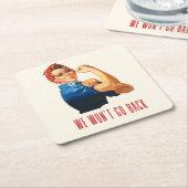 We gaan terug naar Rosie Riveter Kartonnen Onderzetters (Schuin)