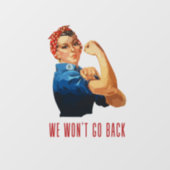 We gaan terug naar Rosie Riveter Raamsticker (Vel)