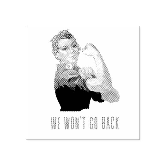 We gaan terug naar Rosie Riveter Rubberstempel (Afrduk)