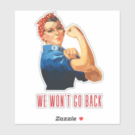 We gaan terug Rosie Riveter Car Decal Sticker