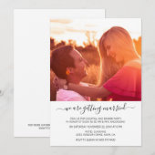 We Gaan Trouwen Aangepaste Foto Bevestiging Kaart (Voorkant / Achterkant)