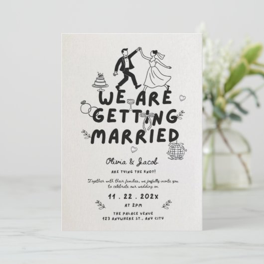 We Gaan Trouwen – Bashir's Henna Dag  Kaart (Staand voorkant)