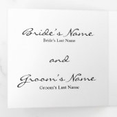 “We gaan trouwen!” Drievoudige trouwkaart Drieluik Kaart (Binnenzijde eerst)