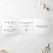 “We gaan trouwen!” Drievoudige trouwkaart Drieluik Kaart (Binnen)