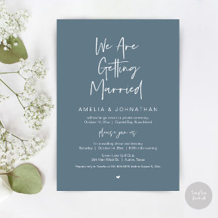 We gaan trouwen, Elopement Diner Dansen Kaart