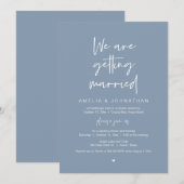 We gaan trouwen, Elopement Dinner Dancing Kaart (Voorkant / Achterkant)