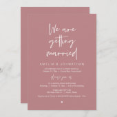 We gaan trouwen, Elopement Dinner Dancing Kaart (Voorkant / Achterkant)