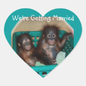 We gaan trouwen hart sticker (Voorkant)