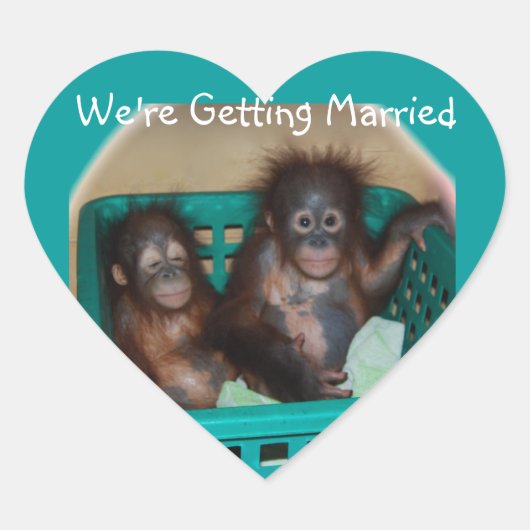 We gaan trouwen hart sticker (Voorkant)