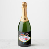 We gaan trouwen in Vegas Sparkling Wijnetiket (Voorkant)