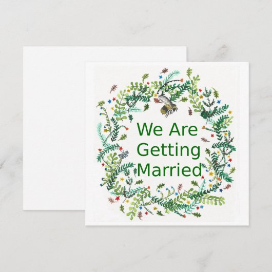 We gaan trouwen kaart (Voorkant / Achterkant)