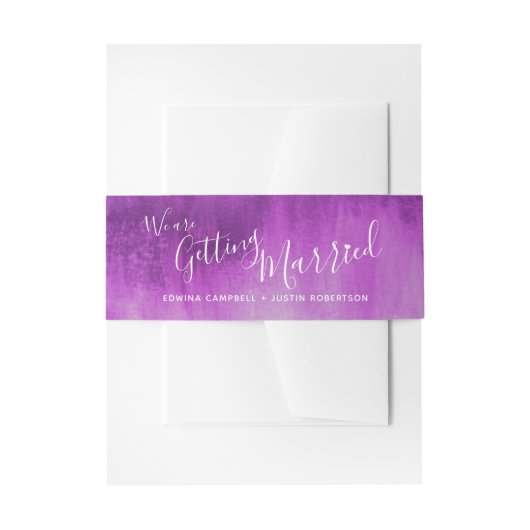 We gaan trouwen met een abstracte kunstbruiloft uitnodigingen wikkel (Voorkant Voorbeeld)