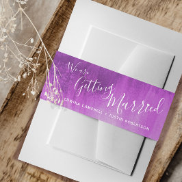 We gaan trouwen met een abstracte kunstbruiloft uitnodigingen wikkel