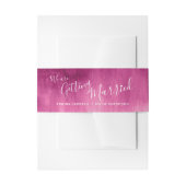 We gaan trouwen met een roze abstracte bruiloft uitnodigingen wikkel (Voorkant Voorbeeld)