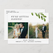 We gaan trouwen met Save the Date Briefkaart (Voorkant / Achterkant)