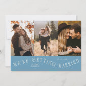 We Gaan Trouwen Multi Foto Denim Blauw Save The Date (Voorkant)