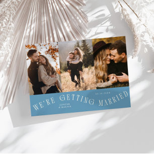 We Gaan Trouwen Multi Foto Denim Blauw Save The Date