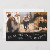 We Gaan Trouwen Multi Foto Zwart Save The Date (Voorkant)