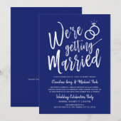We Gaan Trouwen Na-Huwelijk Koningsblauw Kaart (Voorkant / Achterkant)