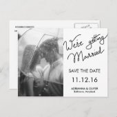 We gaan trouwen script Save the Date foto Aankondigingskaart (Voorkant / Achterkant)