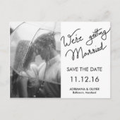 We gaan trouwen script Save the Date foto Aankondigingskaart (Voorkant)
