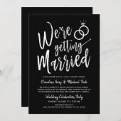 We Gaan Trouwen | Trouwfeest na het feest Zwart Kaart (Voorkant / Achterkant)