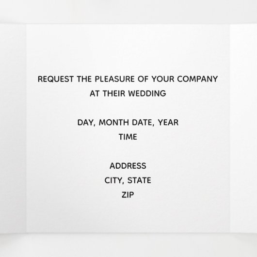 “We gaan trouwen!” Trouwkaart drievoudig vouwbaar Drieluik Kaart (Binnenkant midden)