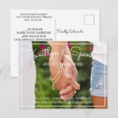 We Gaan Trouwen Trouwkaart Save the Date Foto Aankondigingskaart (Voorkant / Achterkant)