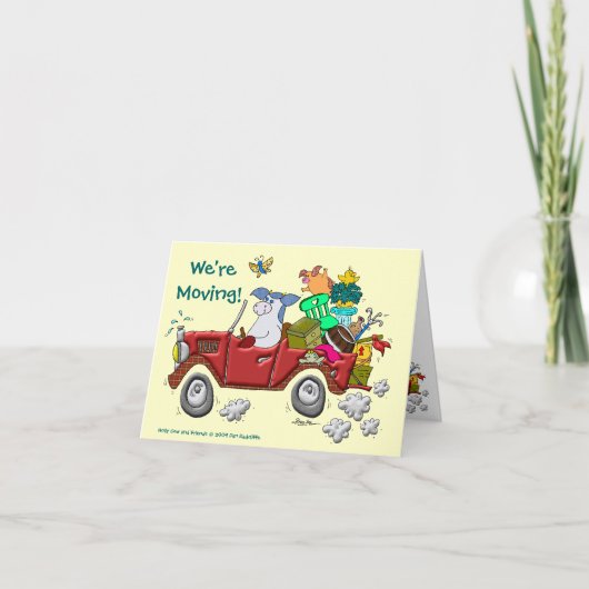 We gaan verhuizen! aankondiging (Voorkant)