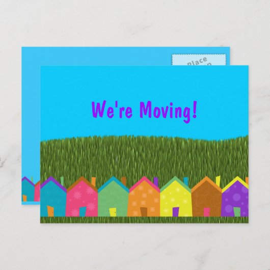 We gaan verhuizen! Aankondiging Kaart (Voorkant / Achterkant)