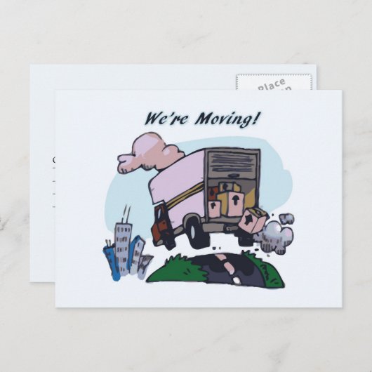 We gaan verhuizen! aankondigingskaart (Voorkant / Achterkant)