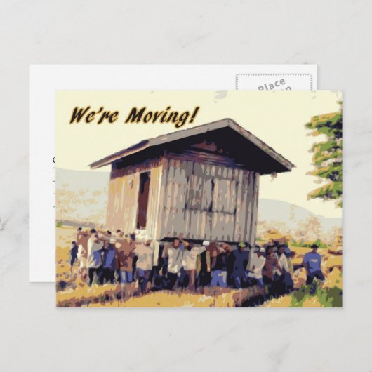 We gaan verhuizen! aankondigingskaart (Voorkant / Achterkant)
