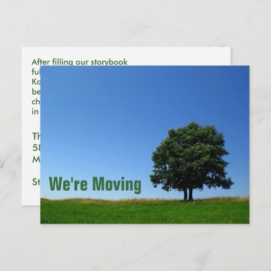 : we gaan verhuizen aankondigingskaart (Voorkant / Achterkant)